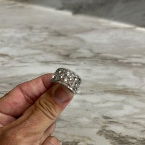 Elegant Diamond & Silver Women's Ring